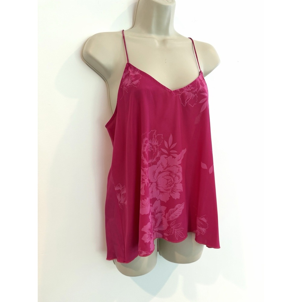 Johnny Was Etta Silk Cami Sz S Pink Floral Tank Top Boho Luxe Blouse Boho - Picture 7 of 8